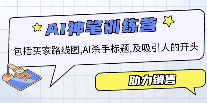 AI销售训练营，包括买家路线图, AI杀手标题,及吸引人的开头，助力销售-博格网创