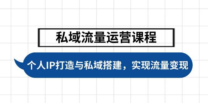 私域流量运营课程，个人IP打造与私域搭建，助力学员实现流量变现-博格网创