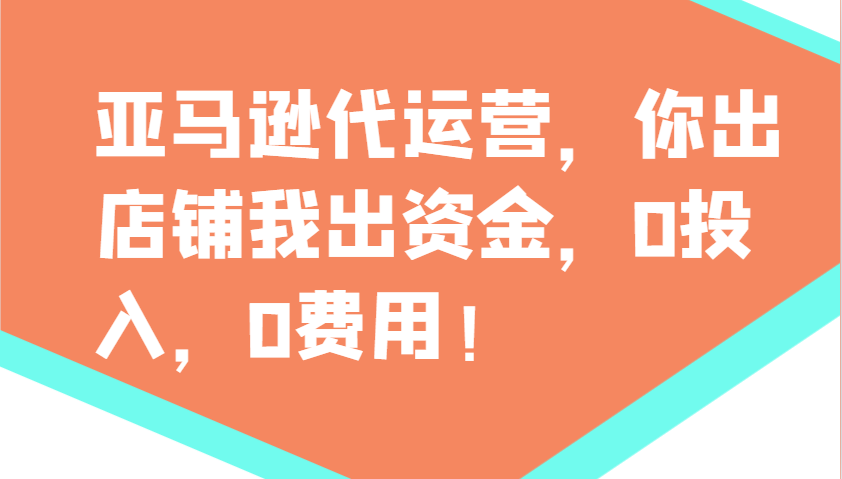 图片[1]-亚马逊代运营，你出店铺我出资金，0投入，0费用，无责任每天300分红，赢亏我承担-博格网创